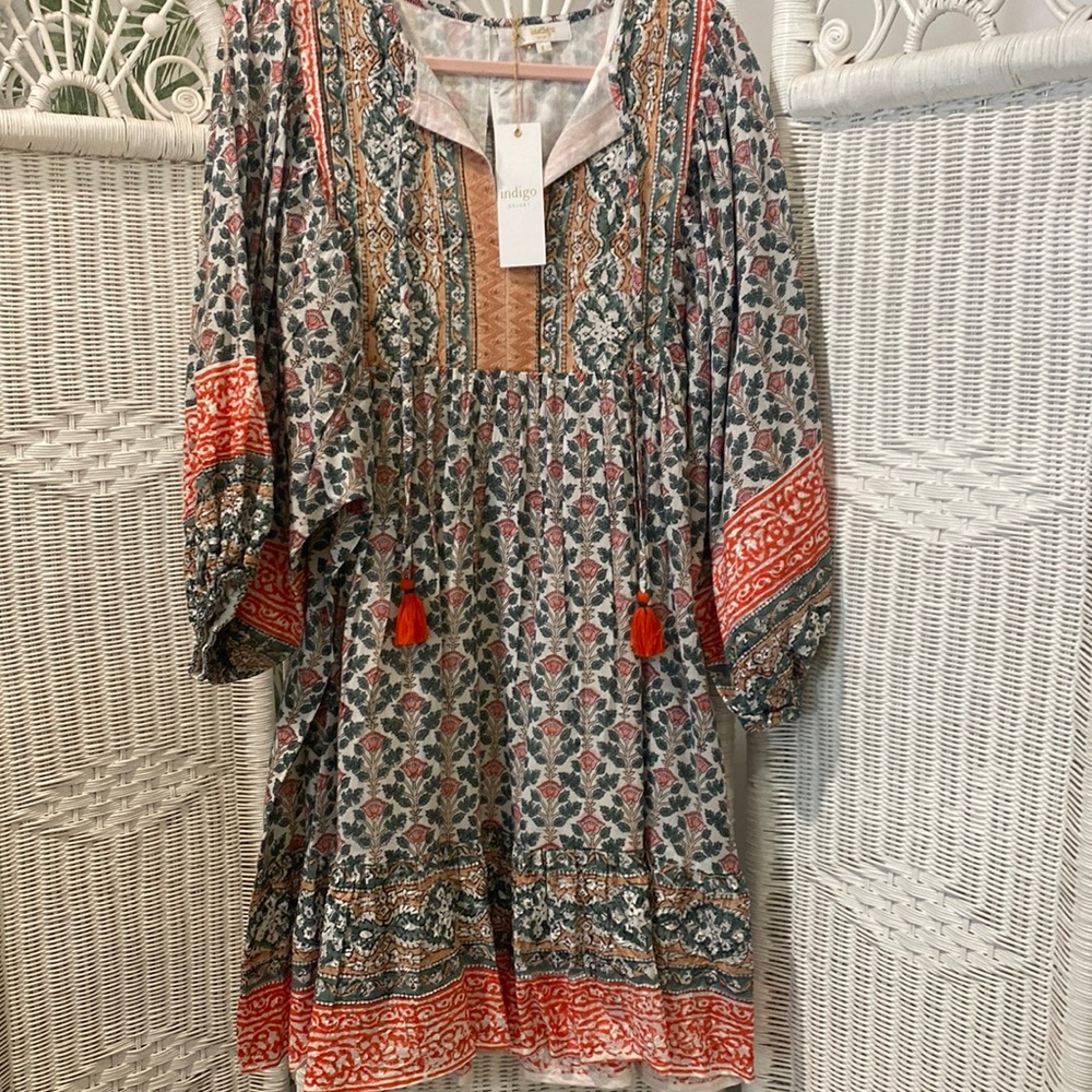 Australian Brand Azure And Indigo Milan Shift Tigerlily Dress
